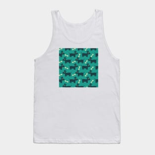 Dog & Bone Pattern Tank Top